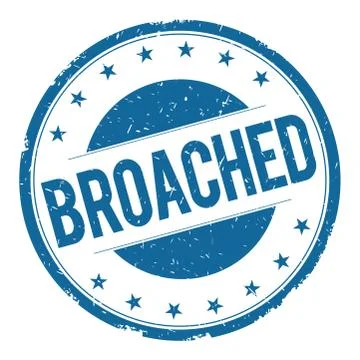 BROACHED stamp sign Illustrazione stock