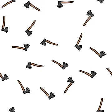 Broad axe hatchet vector seamless pattern Illustrazione stock