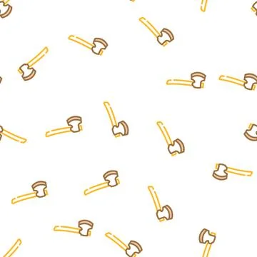 Broad axe hatchet vector seamless pattern Stock Illustration