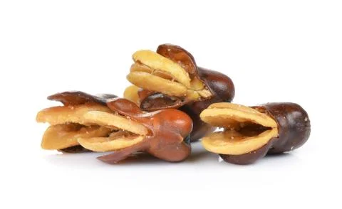 Broad bean on white background Stock Photos