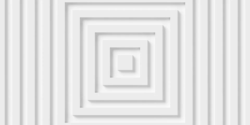 Broad concentric squares background wallpaper banner flat lay top view from.. Stock Illustration
