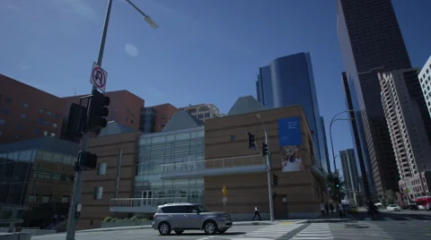 The Broad Museum in Downtown Los Angeles Stock Footage