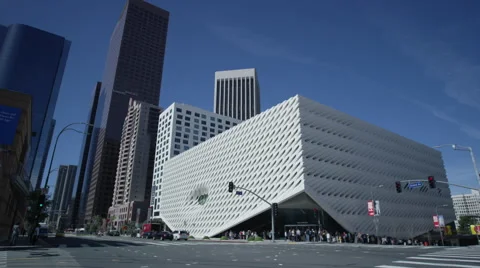 The Broad Museum Downtown Los Angeles Stock Footage