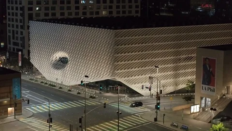 The Broad at Night Stock Footage 117315632
