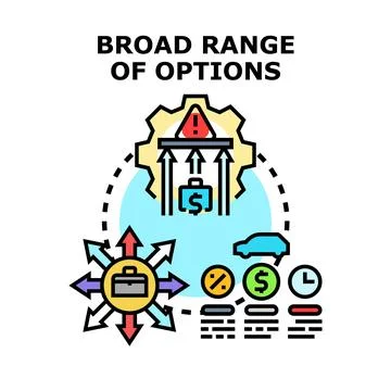 Broad range of options concept vector illustration イラスト素材