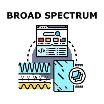 Broad spectrum concept presenting web development and data Stock-Illustration