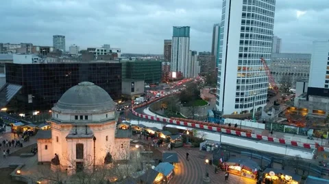 Broad Street, Birmingham Video stock 58020983