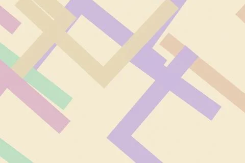 Broad translucent blocks cross at varied angles across a warm cream field, .. Stock Illustration