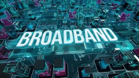 Broadband with digital technology concept Video stock 103060714