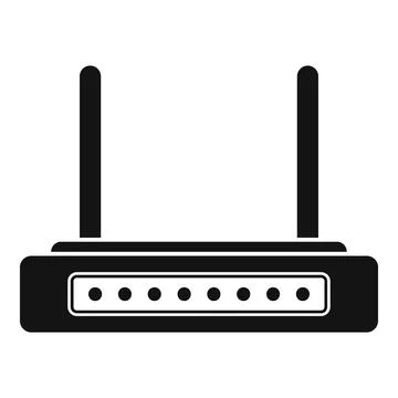 Broadband modem icon simple . Internet router Illustrazione stock