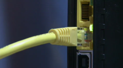 Broadband modem light flashing Stock Footage 515270