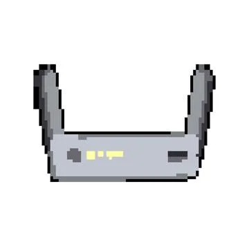 Broadband router pixel art vector illustration Stock Illustration