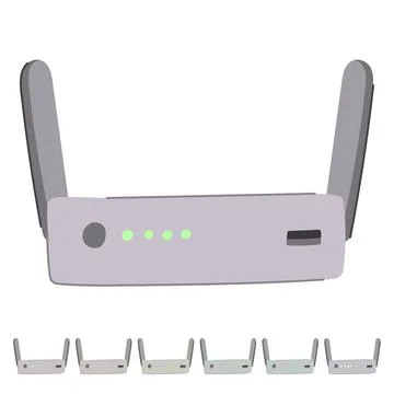 Broadband router vector cartoon graphic Stock Illustration