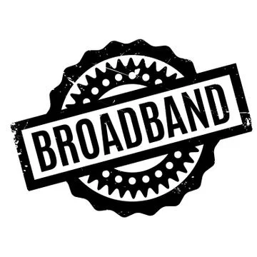 Broadband rubber stamp Stock Illustration