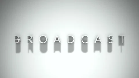 Broadcast 3D title animation with shadows on a white background Stock Footage 296003078