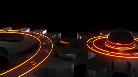 Broadcast abstract gears Stock Footage 113308981
