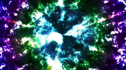 Broadcast Abstract Hi-Tech Glass Fire Patterns, Multi Color, Industrial, Loop,HD Video stock 57974351