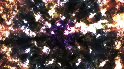 Broadcast Abstract Hi-Tech Glass Fire Patterns, Multi Color, Industrial, Loop,HD Video stock 57974476