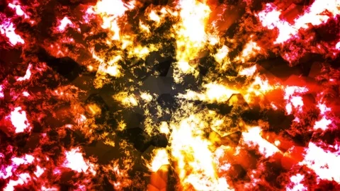 Broadcast Abstract Hi-Tech Glass Fire Patterns, Multi Color, Industrial,Loop, 4K Video stock 76487502