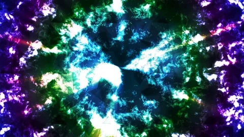 Broadcast Abstract Hi-Tech Glass Fire Patterns, Multi Color, Industrial,Loop, 4K Video stock 76487610