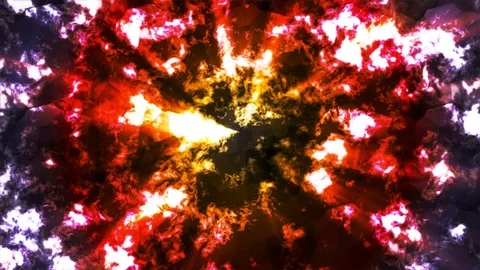 Broadcast Abstract Hi-Tech Glass Fire Patterns, Multi Color, Industrial, Loop,4K Video stock 76488408