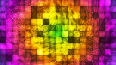 Broadcast Abstract Hi-Tech Smoke Tile Patterns, Multi Color, Abstract, Loop, 4K Stock Footage