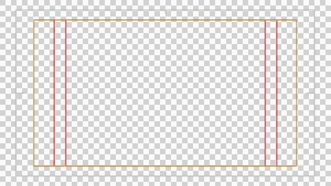 Broadcast Action Safe Area Overlay Stock Illustration