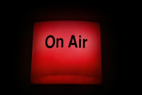 Broadcast on air light Stock Photos