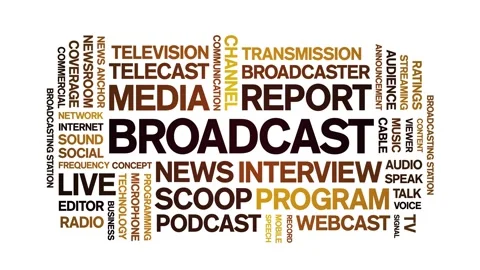 Broadcast animated word cloud,animation tag kinetic typography seamless loop. Stock Footage 298169248