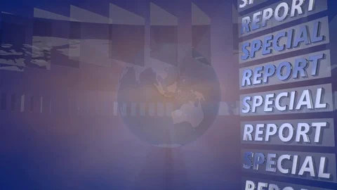 Broadcast Background with a rotating Globe Stock Footage 73848692