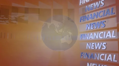 Broadcast Background with a rotating Globe Stock Footage 73848912