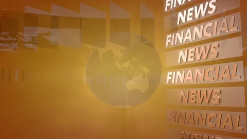 Broadcast Background with a rotating Globe Stock Footage 73848921