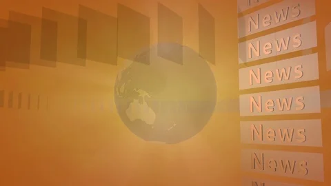 Broadcast Background with a rotating Globe Stock Footage 73849935