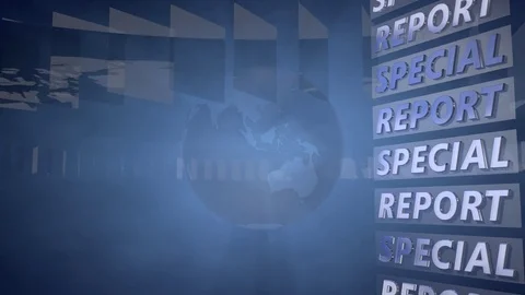 Broadcast Background with a rotating Globe Stock Footage 73868744