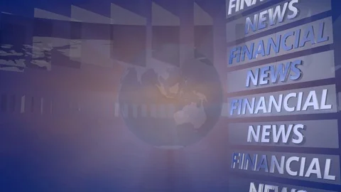 Broadcast Background with a rotating Globe Stock Footage 73869301