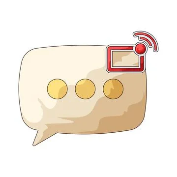 Broadcast bubble illustration Stock Illustration