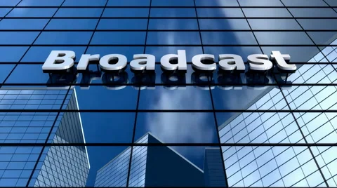 Broadcast building blue sky timelapse. Stock Footage 50078013