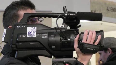 Broadcast cameraman Stock Footage 57657299