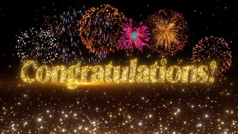 Broadcast congratulation concept graphics video Stock Footage 147983163