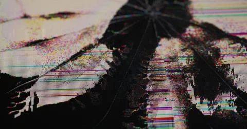 Broadcast damage grunge screen broken glitch blur Foto stock