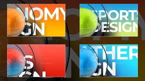 Broadcast Design Opener After Effects stock