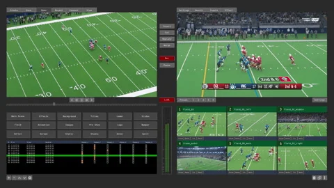 Broadcast Director User Interface American Football Stock Footage 319993452