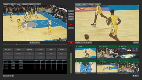 Broadcast Director User Interface Basketball Stock Footage 319993473