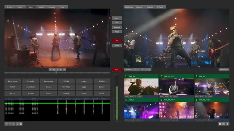 Broadcast Director User Interface Concert Stock Footage 319993868