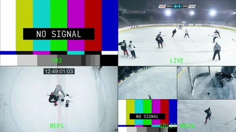 Broadcast Director User Interface Ice Hockey Stock Footage 319994064