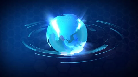 Broadcast earth globe animation Stock Footage 29641518