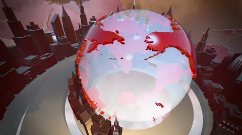 Broadcast earth globe animation Video stock 40339197