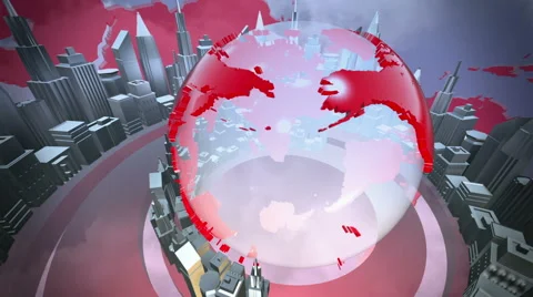Broadcast earth globe animation Video stock 40339215