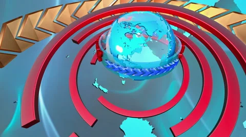 Broadcast earth globe animation Video stock 40339264