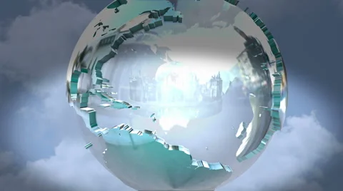 Broadcast earth globe animation Video stock 40390645
